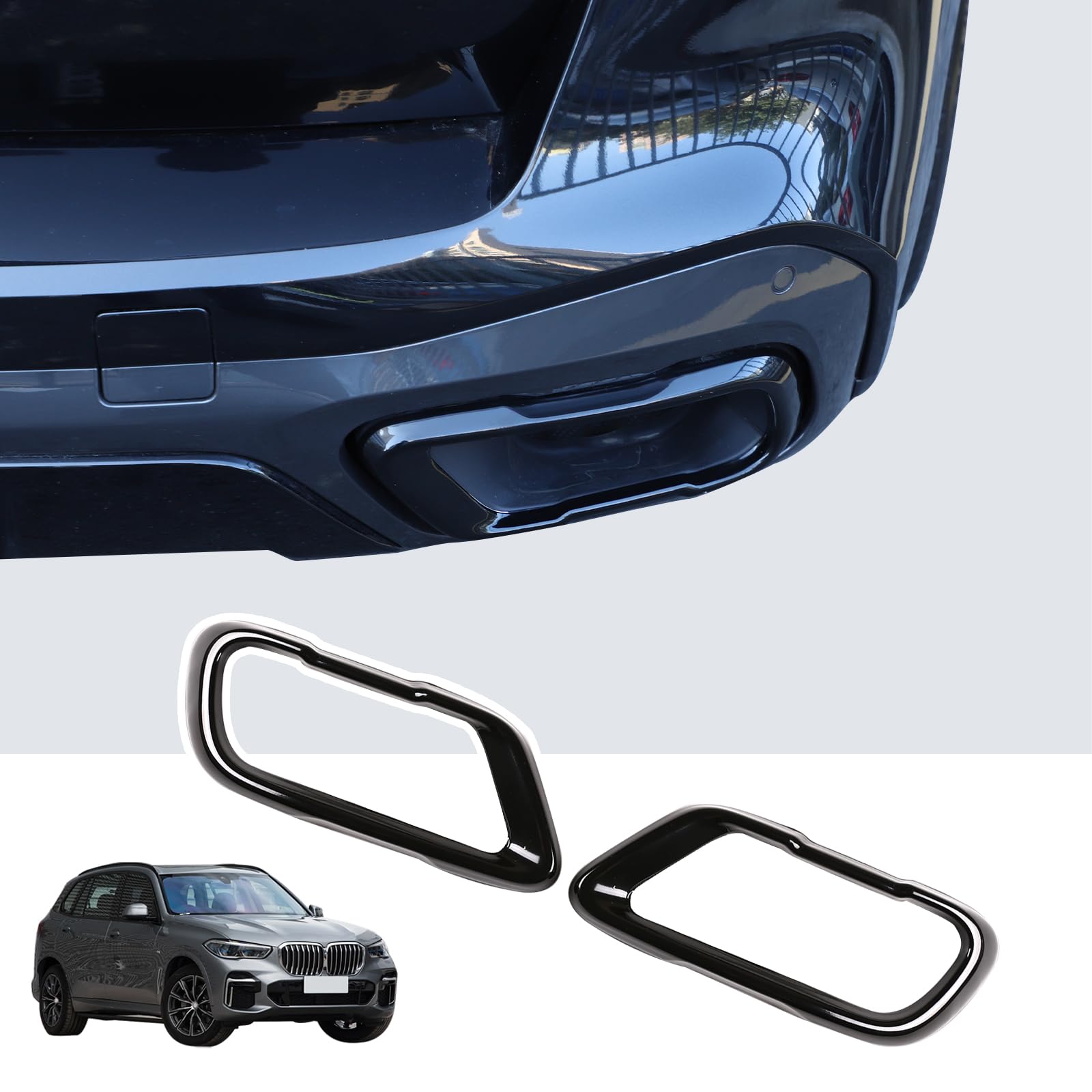 Amazon.com: Stainless Exhaust Muffler Tail Pipe Trim Cover for BMW